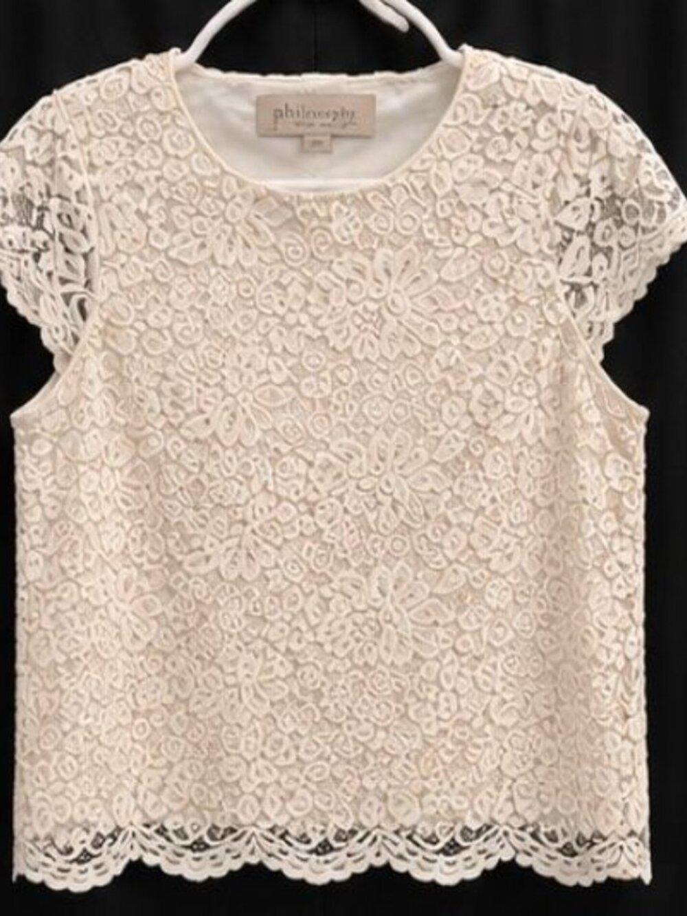 Philosophy Women’s Lace Top Size Petite XS